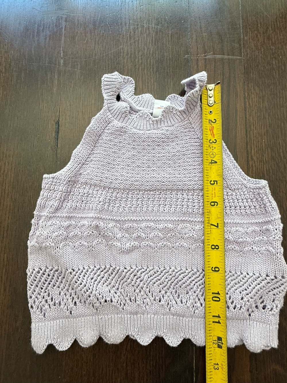 Old Navy Light Lavender Crochet Knit Halter Top girls size small (6) - Picture 4 of 6